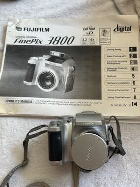 Fujifilm FinePix 3800 Silver Digital Camera with Strap